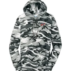 Fashion Pullover Hooded Sweatshirt - Camo - Embroidered