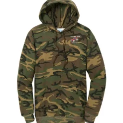 Fashion Pullover Hooded Sweatshirt - Camo - Embroidered