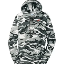 Fashion Pullover Hooded Sweatshirt - Camo - Embroidered