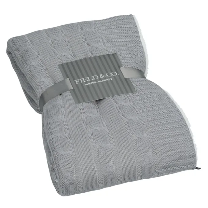 Field & Co. Cable Knit Sherpa Blanket
