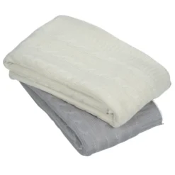 Field & Co. Cable Knit Sherpa Blanket