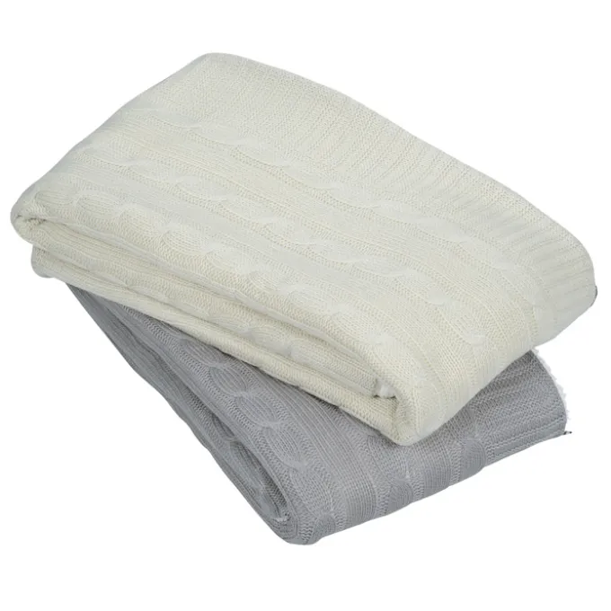 Field & Co. Cable Knit Sherpa Blanket