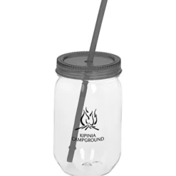 Fiesta Mason Jar with Straw - 22 oz.