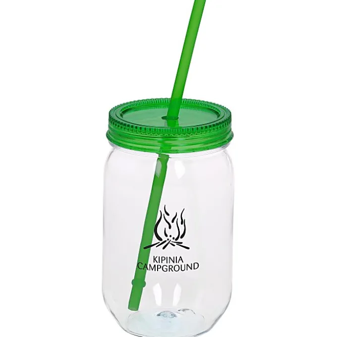 Fiesta Mason Jar with Straw - 22 oz.