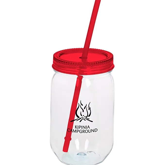 Fiesta Mason Jar with Straw - 22 oz. - 24 hr