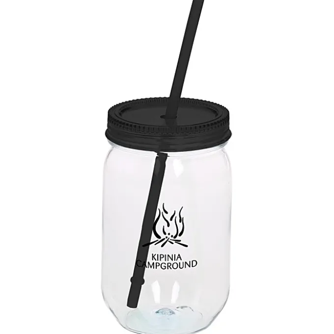 Fiesta Mason Jar with Straw - 22 oz. - 24 hr