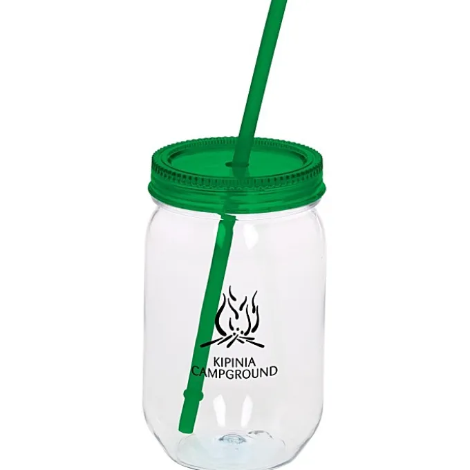 Fiesta Mason Jar with Straw - 22 oz. - 24 hr