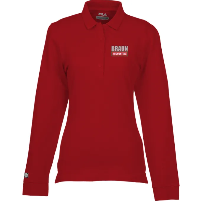 FILA Meridian Long Sleeve Polo - Ladies'