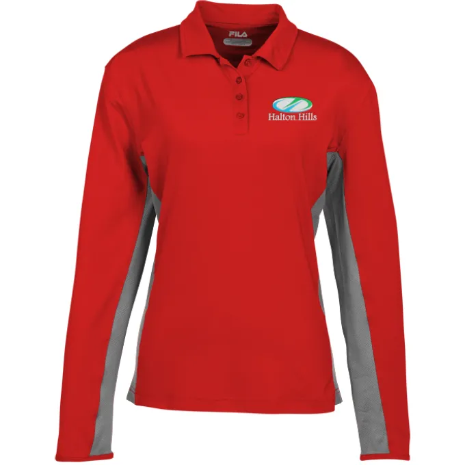 FILA Newport Long Sleeve Polo - Ladies'