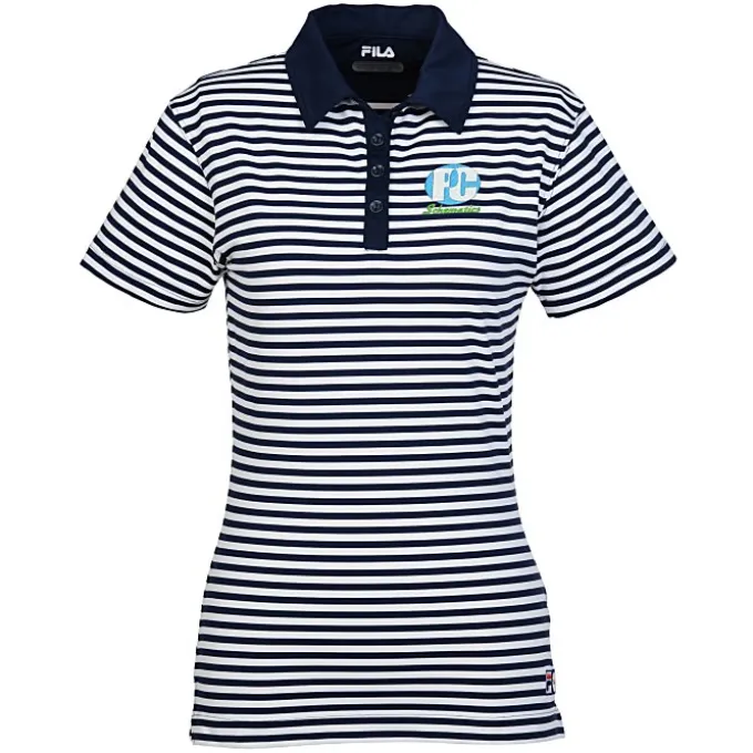 FILA Paros Striped Polo - Ladies'