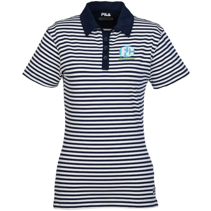 FILA Paros Striped Polo - Ladies'