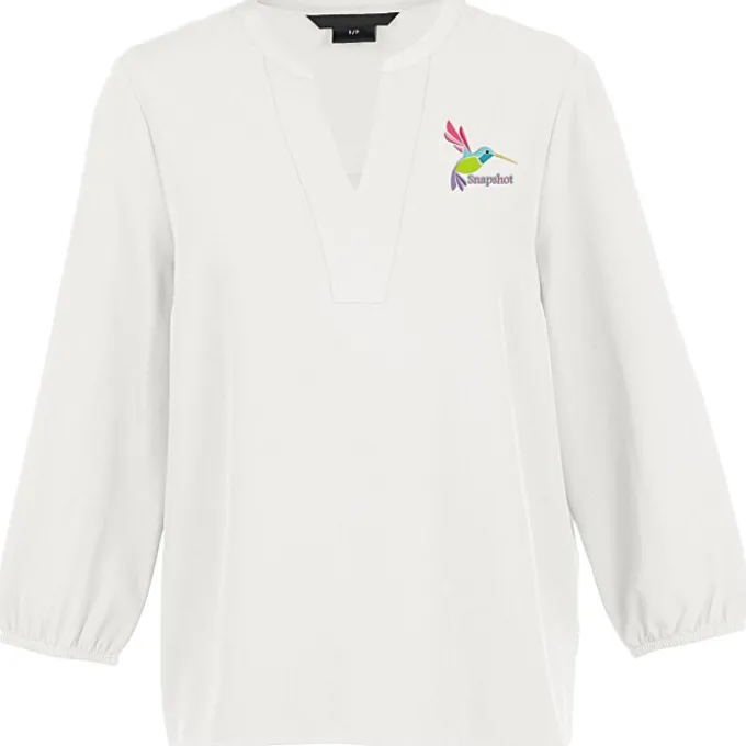 Fine Crepe 3/4-Sleeve Stretch Blouse - Ladies'