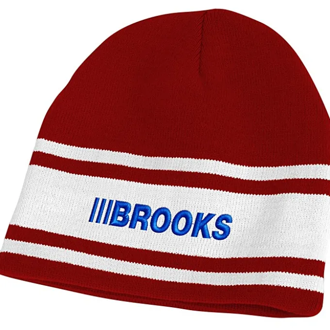 Fine Knit Three Stripe Beanie