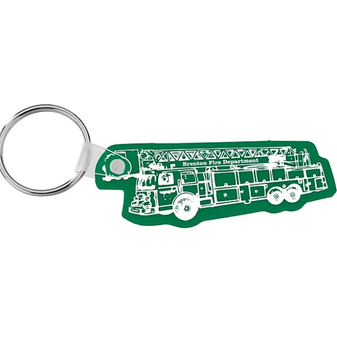 Fire Truck Soft Keychain - Opaque