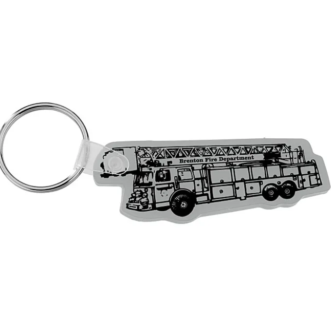 Fire Truck Soft Keychain - Opaque