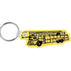 Fire Truck Soft Keychain - Opaque
