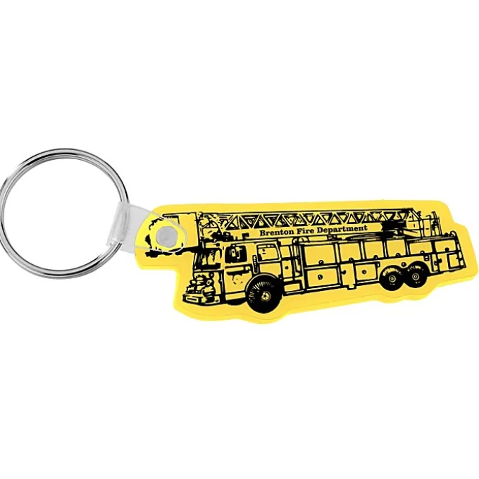 Fire Truck Soft Keychain - Opaque