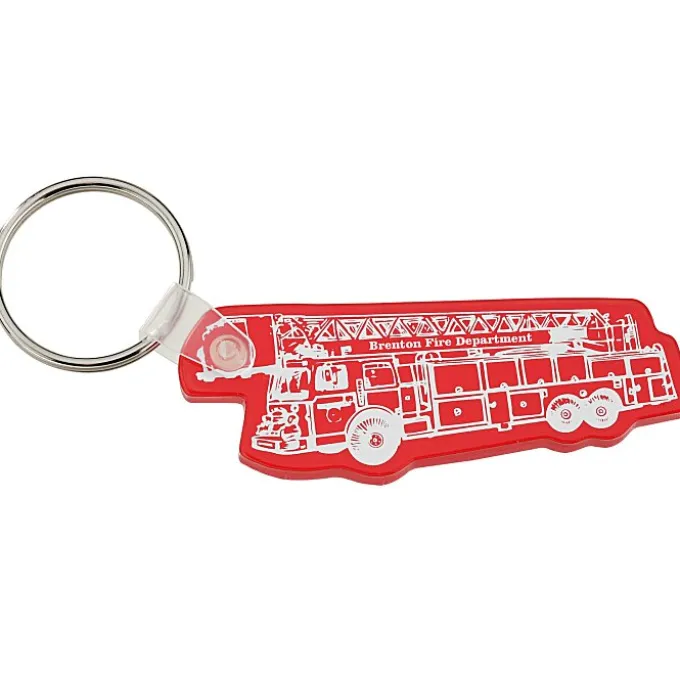 Fire Truck Soft Keychain - Translucent