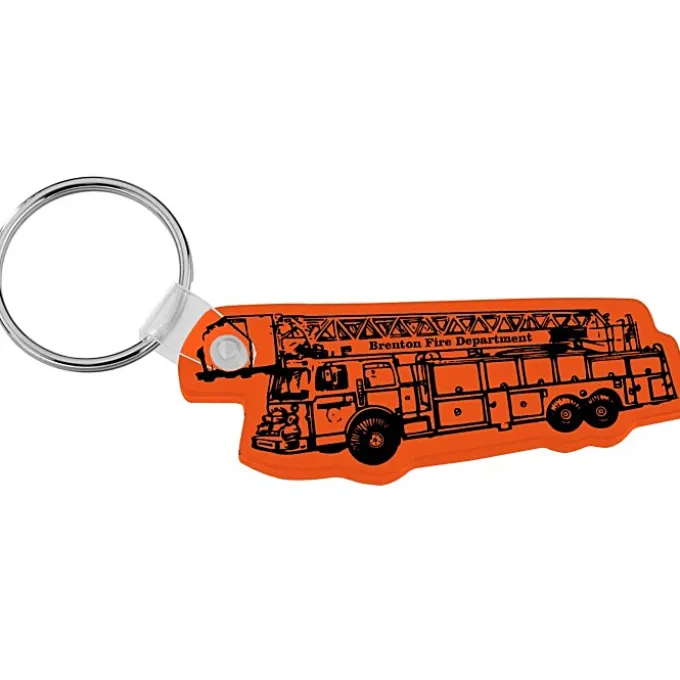Fire Truck Soft Keychain - Translucent