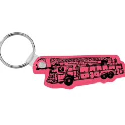 Fire Truck Soft Keychain - Translucent