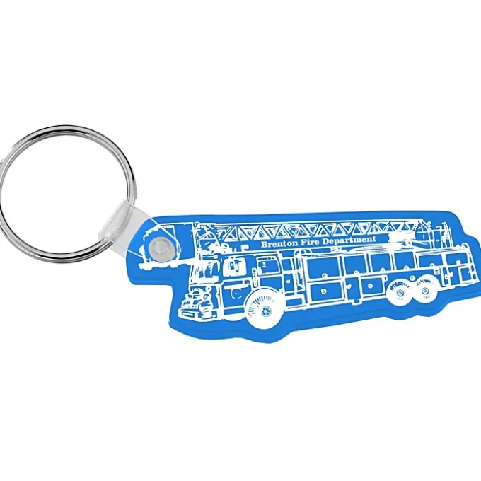 Fire Truck Soft Keychain - Translucent