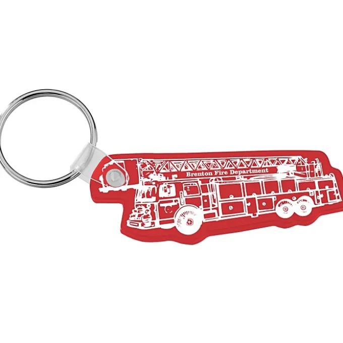 Fire Truck Soft Keychain - Translucent