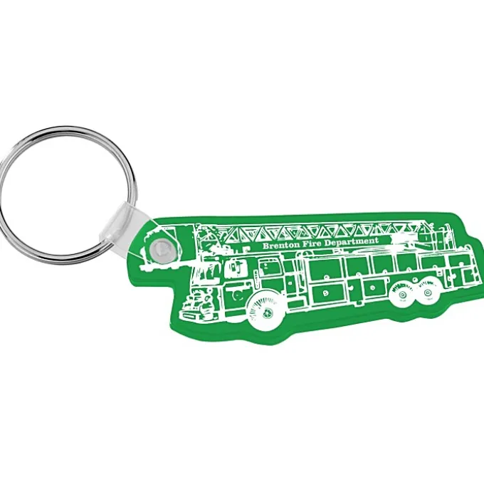 Fire Truck Soft Keychain - Translucent
