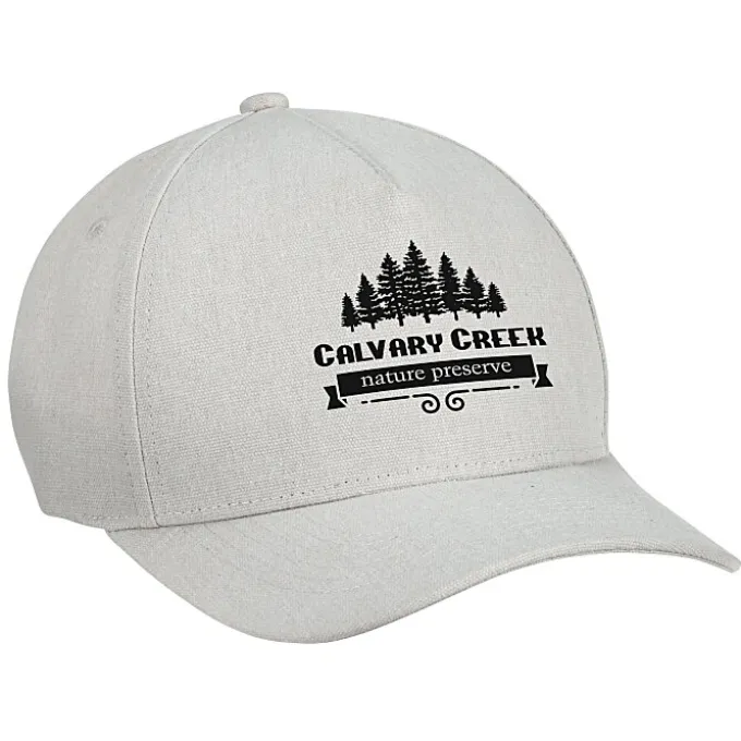 Five Panel Cap with Leatherette Backstrap