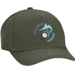 Five Panel Cap with Leatherette Backstrap - Embroidered