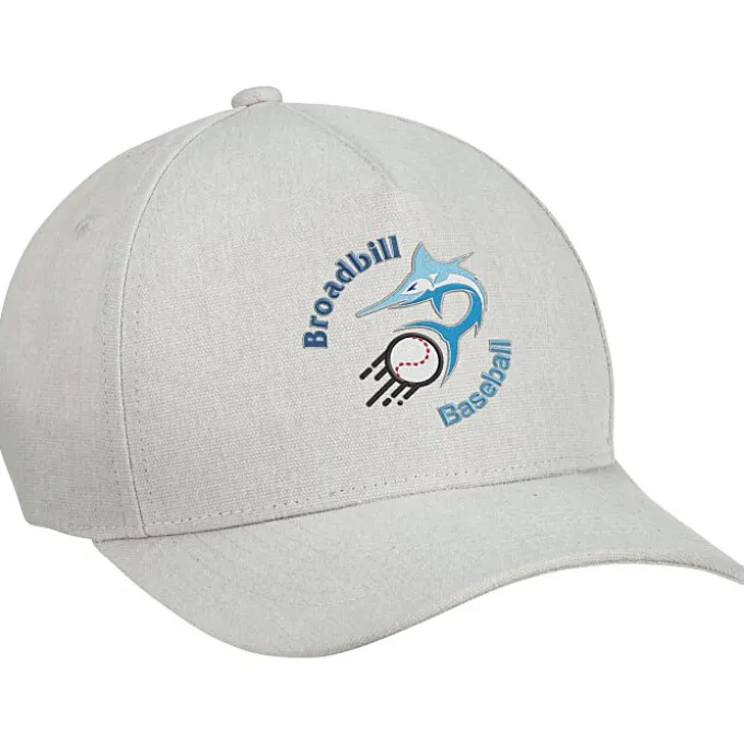 Five Panel Cap with Leatherette Backstrap - Embroidered