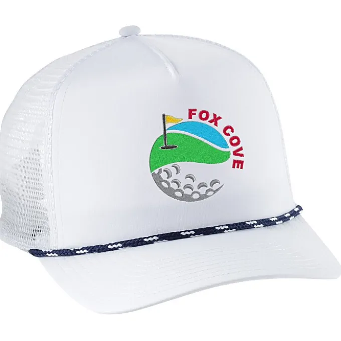 Five Panel Poly Mesh Back Rope Cap