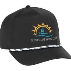 Five Panel Poly Rope Cap - Embroidered