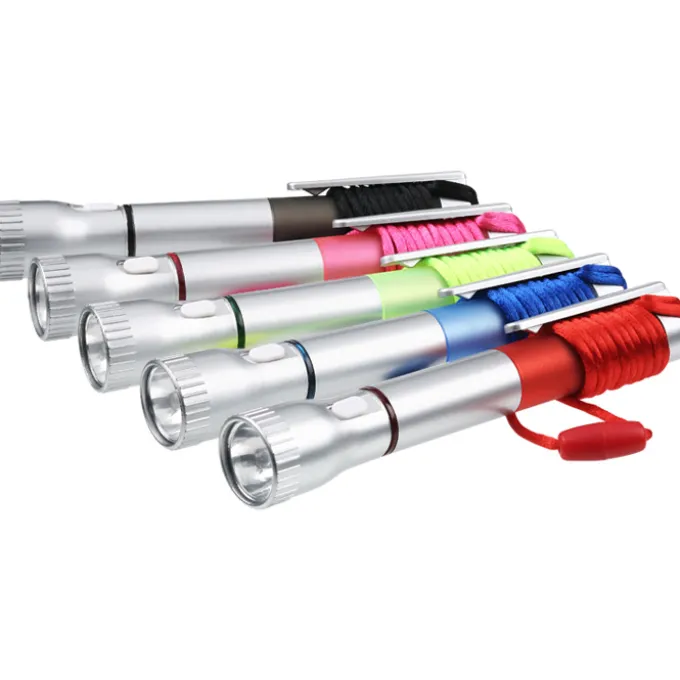 Flashlight with Pen and Lanyard - 24 hr