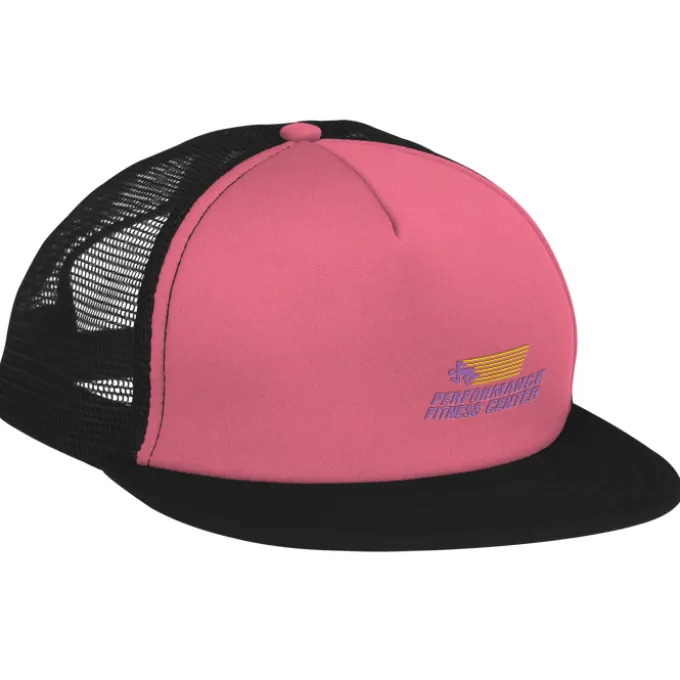 Flat Bill Foam Mesh-Back Cap
