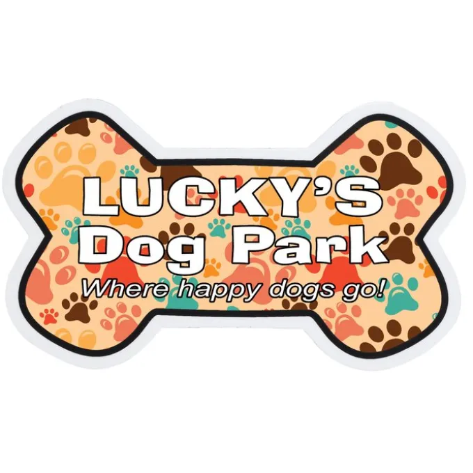 Flat Flexible Magnet - Dog Bone - Large