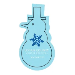 Flat Flexible Magnet - Snowman