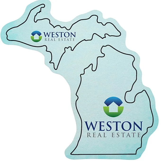 Flat Flexible Magnet - State - Michigan - Lower+Upper-30 mil