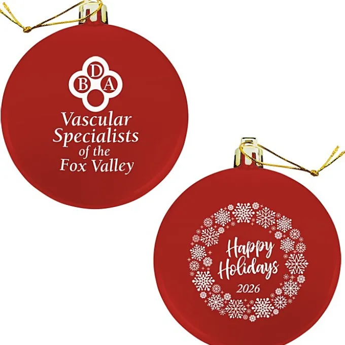 Flat Shatterproof Ornament - Snowflake - Happy Holidays