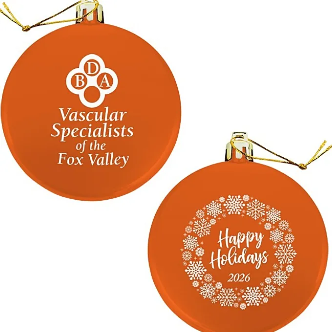 Flat Shatterproof Ornament - Snowflake - Happy Holidays