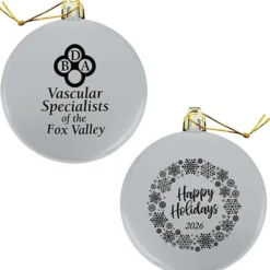 Flat Shatterproof Ornament - Snowflake - Happy Holidays