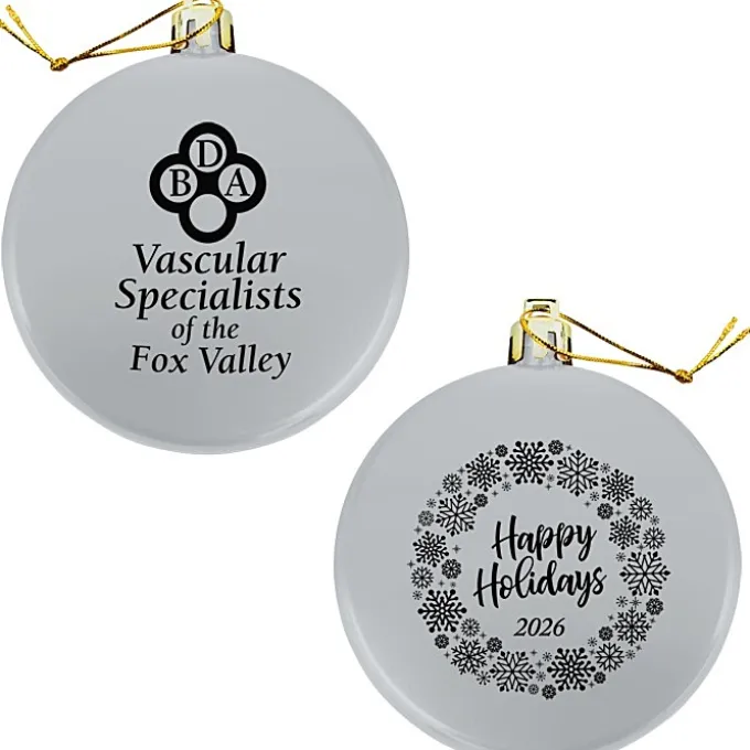 Flat Shatterproof Ornament - Snowflake - Happy Holidays