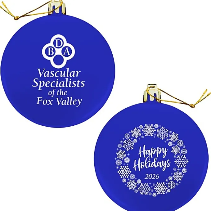Flat Shatterproof Ornament - Snowflake - Happy Holidays