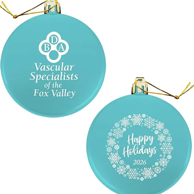 Flat Shatterproof Ornament - Snowflake - Happy Holidays