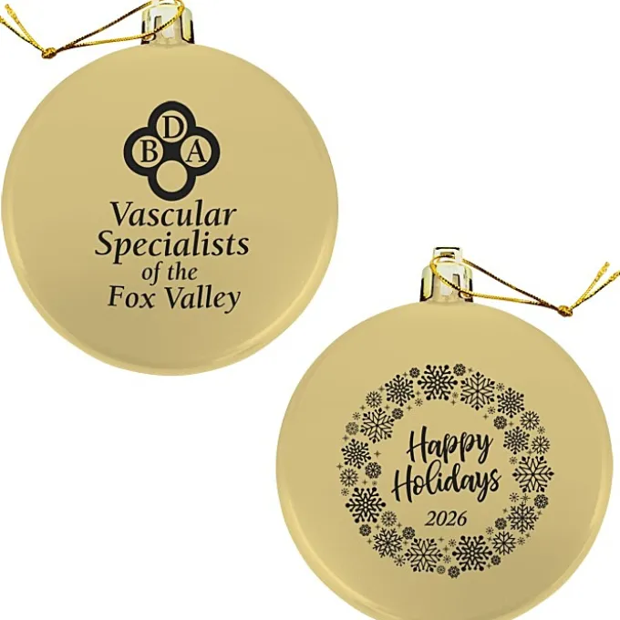 Flat Shatterproof Ornament - Snowflake - Happy Holidays