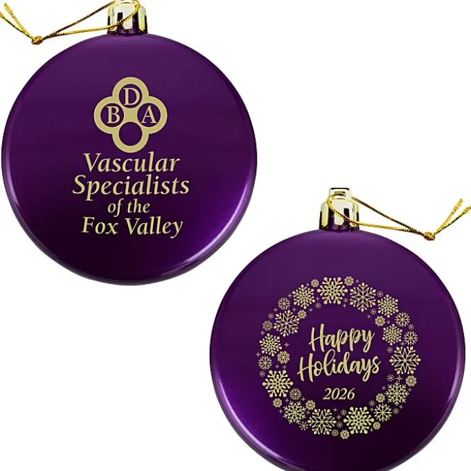 Flat Shatterproof Ornament - Snowflake - Happy Holidays