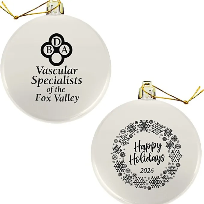Flat Shatterproof Ornament - Snowflake - Happy Holidays