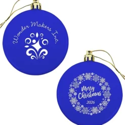 Flat Shatterproof Ornament - Snowflake - Merry Christmas