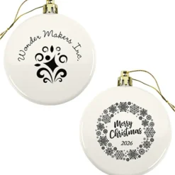 Flat Shatterproof Ornament - Snowflake - Merry Christmas