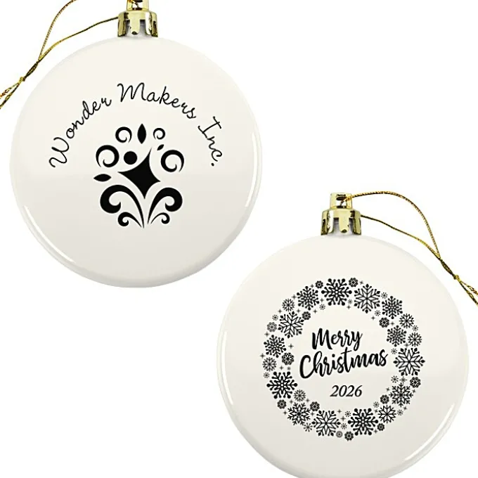 Flat Shatterproof Ornament - Snowflake - Merry Christmas