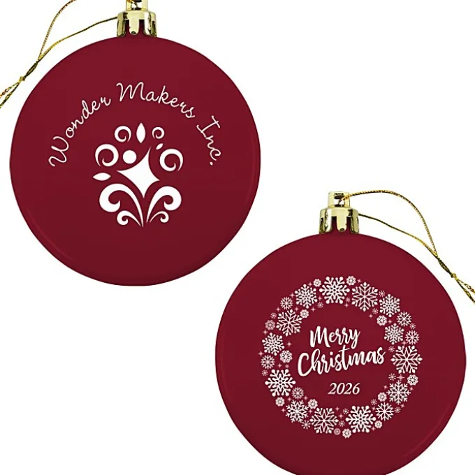 Flat Shatterproof Ornament - Snowflake - Merry Christmas